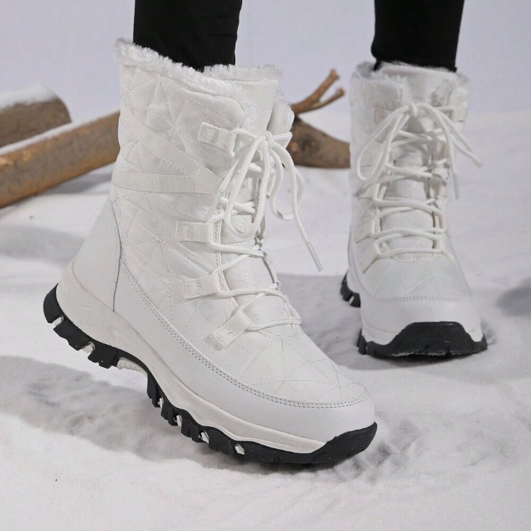 White Cute Women's Thickened Warm Winter Snow Boots